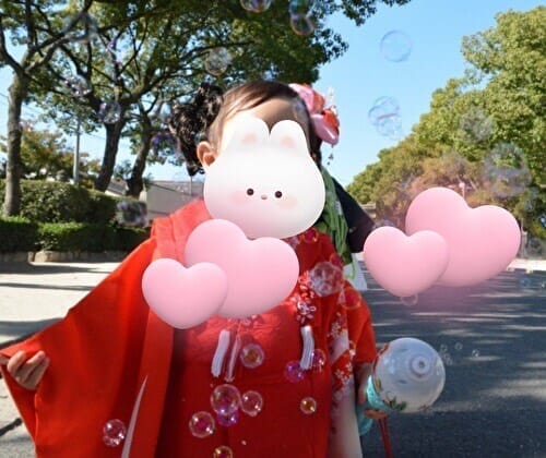 三歳の女の子七五三の和装