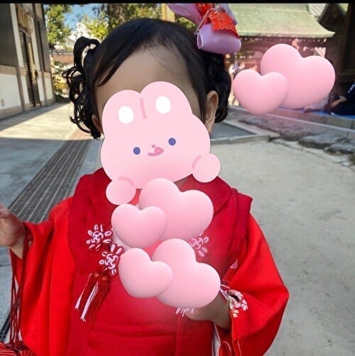 三歳の女の子七五三の和装